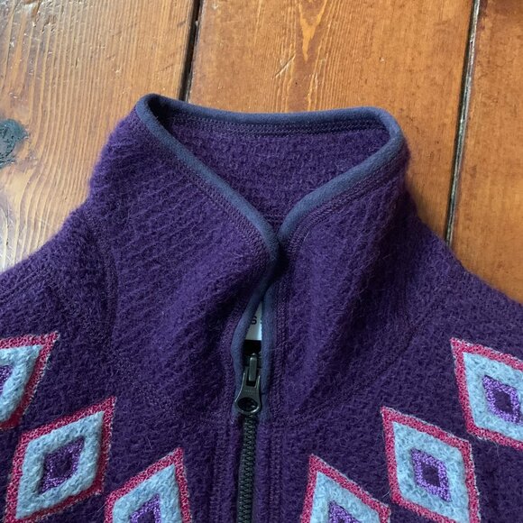 J. Davidsson Purple Women's Small Icelandic Wool Nordic Zip Up Cardigan Sweater - Picture 6 of 14